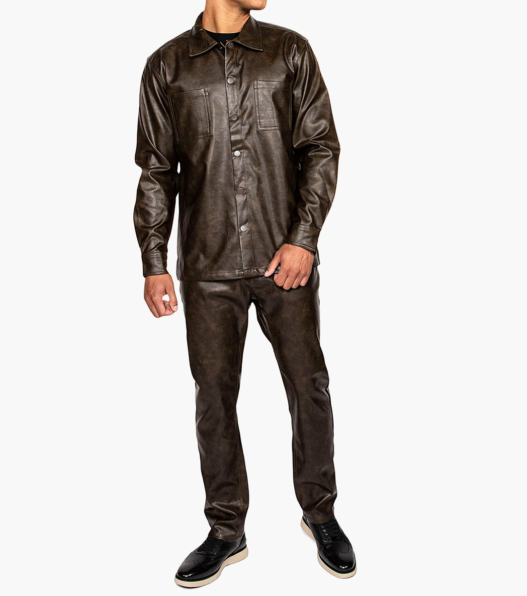 Stacy Adams Joehl Pant Set Men’s Casual Wear - Dark Brown
