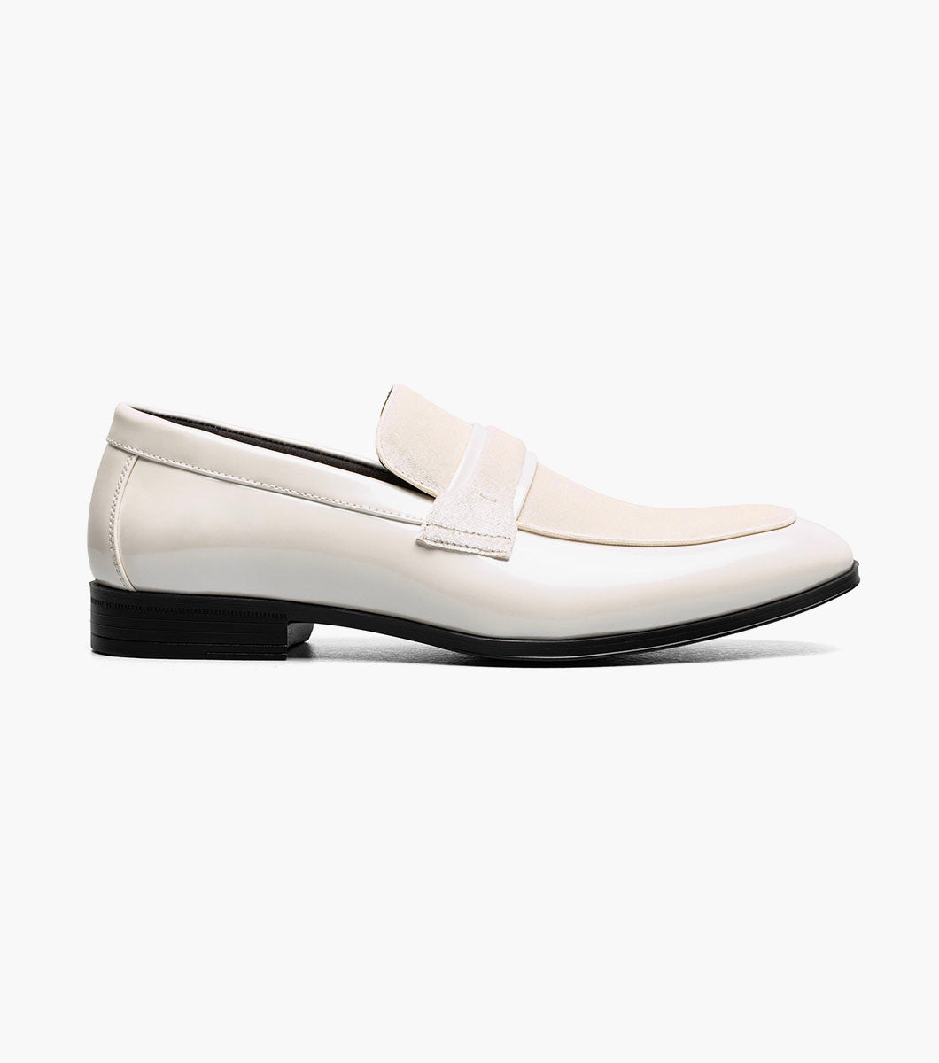 Stacy Adams Spratley Moc Toe Saddle Slip On Newest Shoes - Ivory