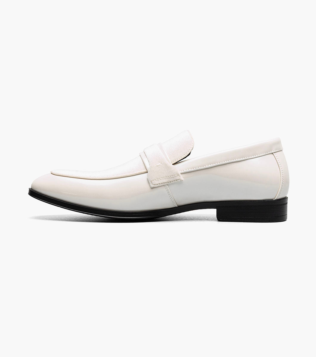 Stacy Adams Spratley Moc Toe Saddle Slip On Newest Shoes - Ivory
