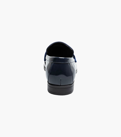 Stacy Adams Spratley Moc Toe Saddle Slip On Newest Shoes - Navy