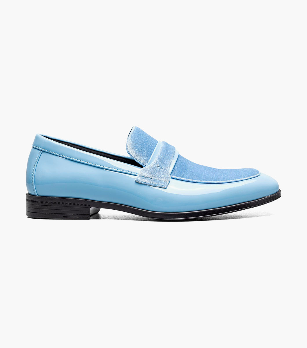 Stacy Adams Spratley Moc Toe Saddle Slip On Newest Shoes - Light Blue