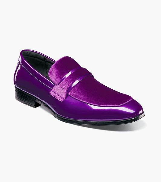 Stacy Adams Spratley Moc Toe Saddle Slip On Newest Shoes - Purple