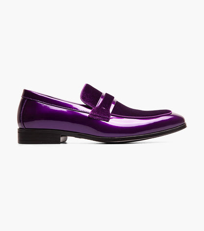 Stacy Adams Spratley Moc Toe Saddle Slip On Newest Shoes - Purple