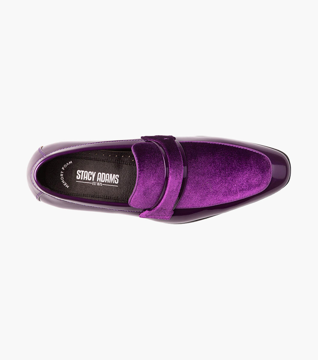 Stacy Adams Spratley Moc Toe Saddle Slip On Newest Shoes - Purple