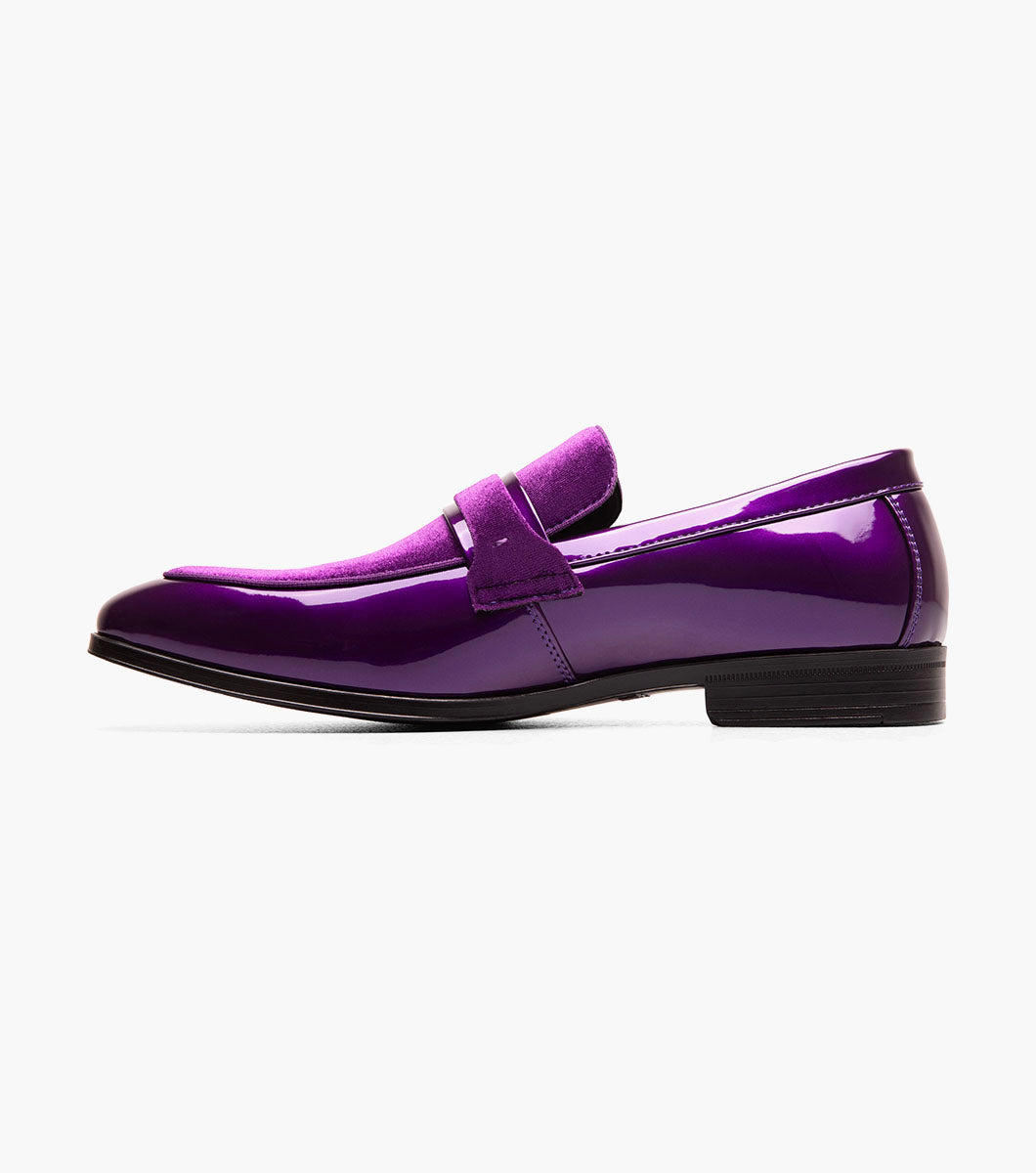 Stacy Adams Spratley Moc Toe Saddle Slip On Newest Shoes - Purple