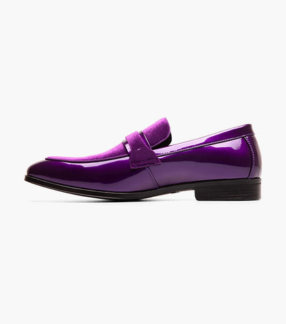 Stacy Adams Spratley Moc Toe Saddle Slip On Newest Shoes - Purple