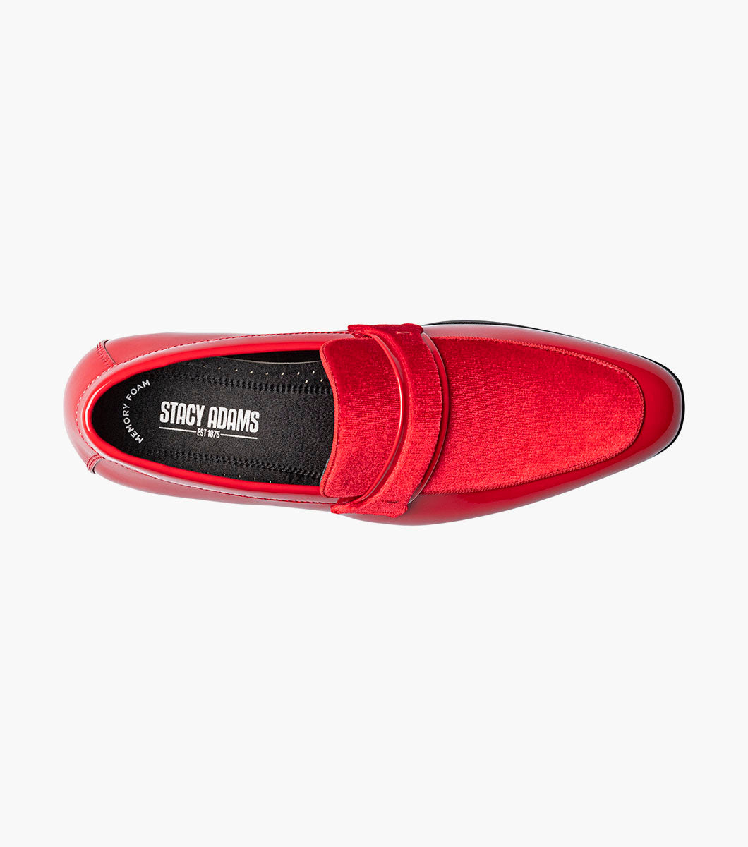 Stacy Adams Spratley Moc Toe Saddle Slip On Newest Shoes - Red