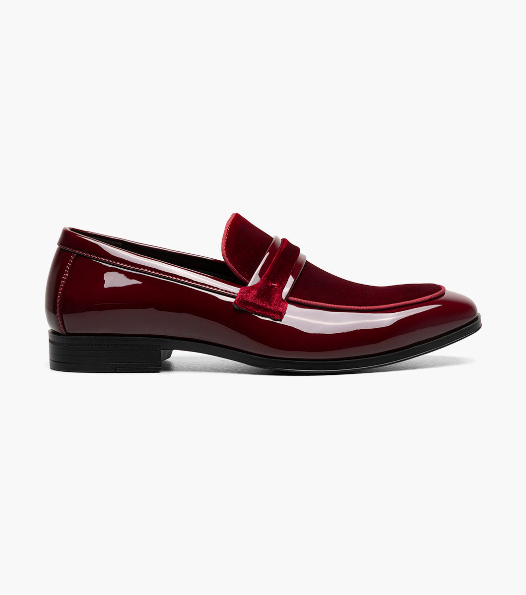 Stacy Adams Spratley Moc Toe Saddle Slip On Newest Shoes - Burgundy