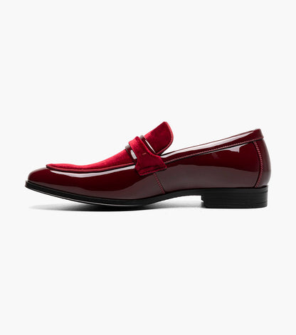 Stacy Adams Spratley Moc Toe Saddle Slip On Newest Shoes - Burgundy