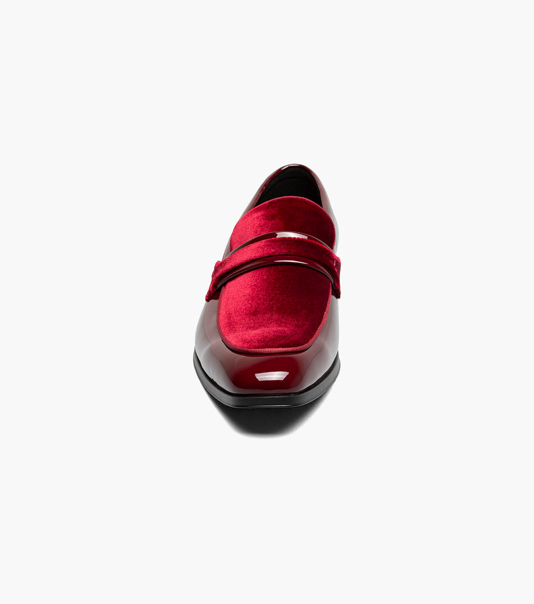Stacy Adams Spratley Moc Toe Saddle Slip On Newest Shoes - Burgundy