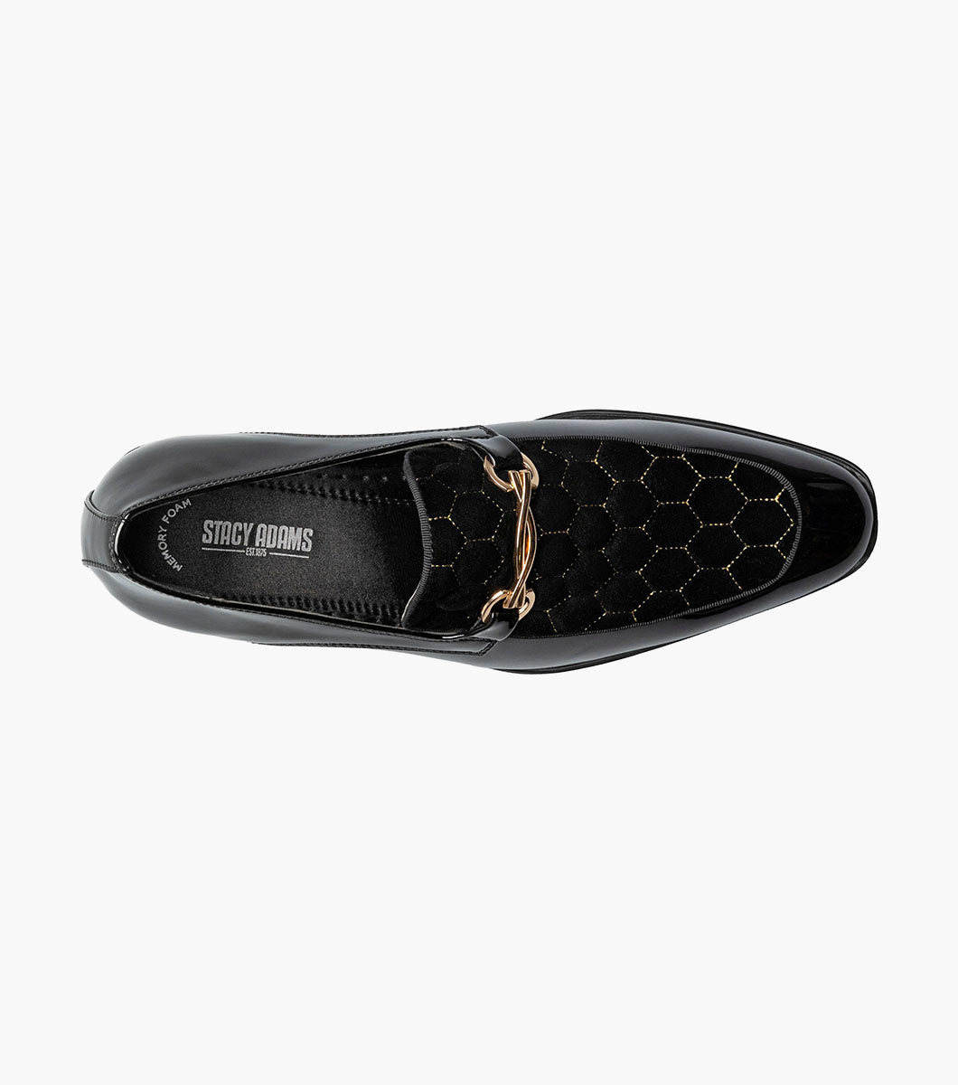 Stacy Adams Sprague Moc Toe Bit Slip On Newest Shoes - Black