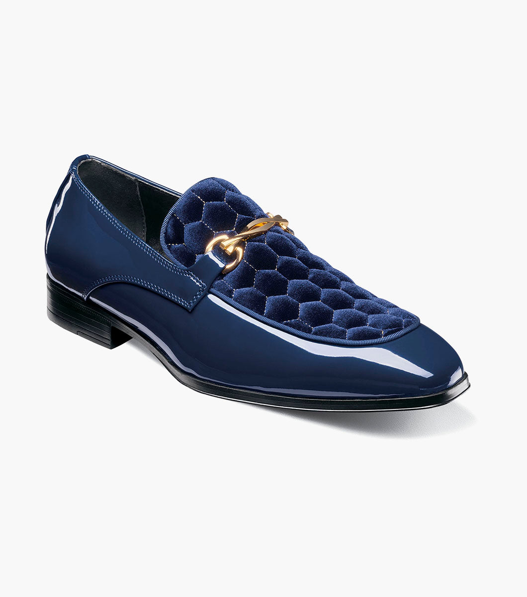 Stacy Adams Sprague Moc Toe Bit Slip On Newest Shoes - Navy