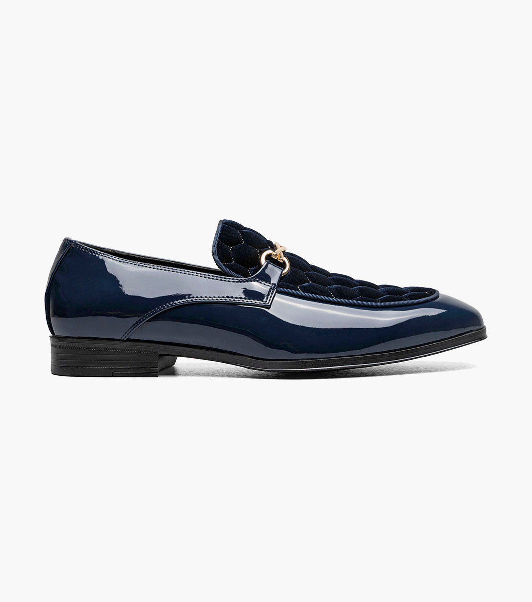 Stacy Adams Sprague Moc Toe Bit Slip On Newest Shoes - Navy