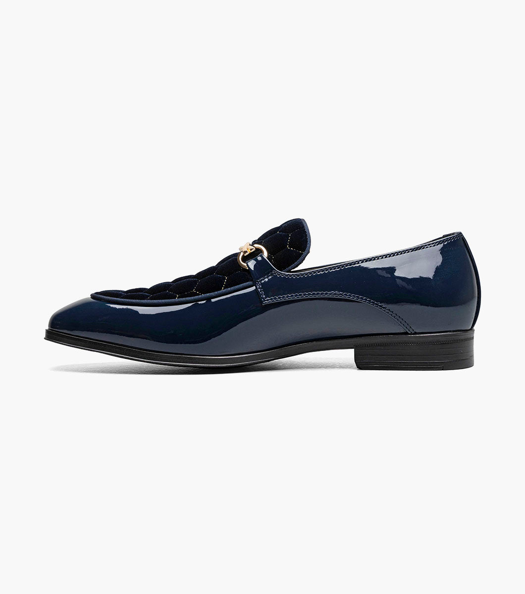 Stacy Adams Sprague Moc Toe Bit Slip On Newest Shoes - Navy