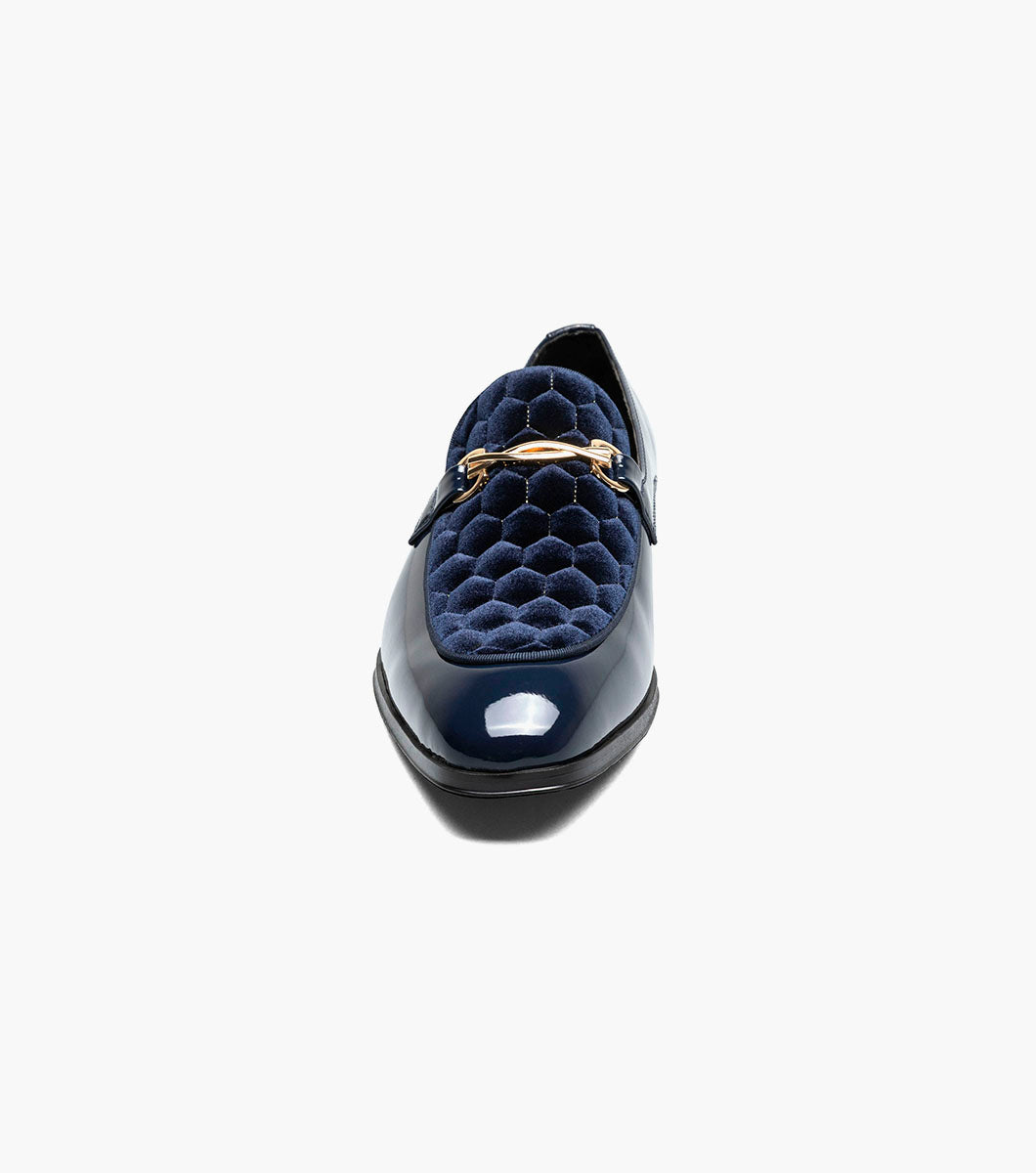 Stacy Adams Sprague Moc Toe Bit Slip On Newest Shoes - Navy