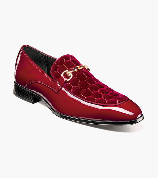 Stacy Adams Sprague Moc Toe Bit Slip On Newest Shoes - Burgundy