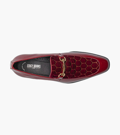 Stacy Adams Sprague Moc Toe Bit Slip On Newest Shoes - Burgundy