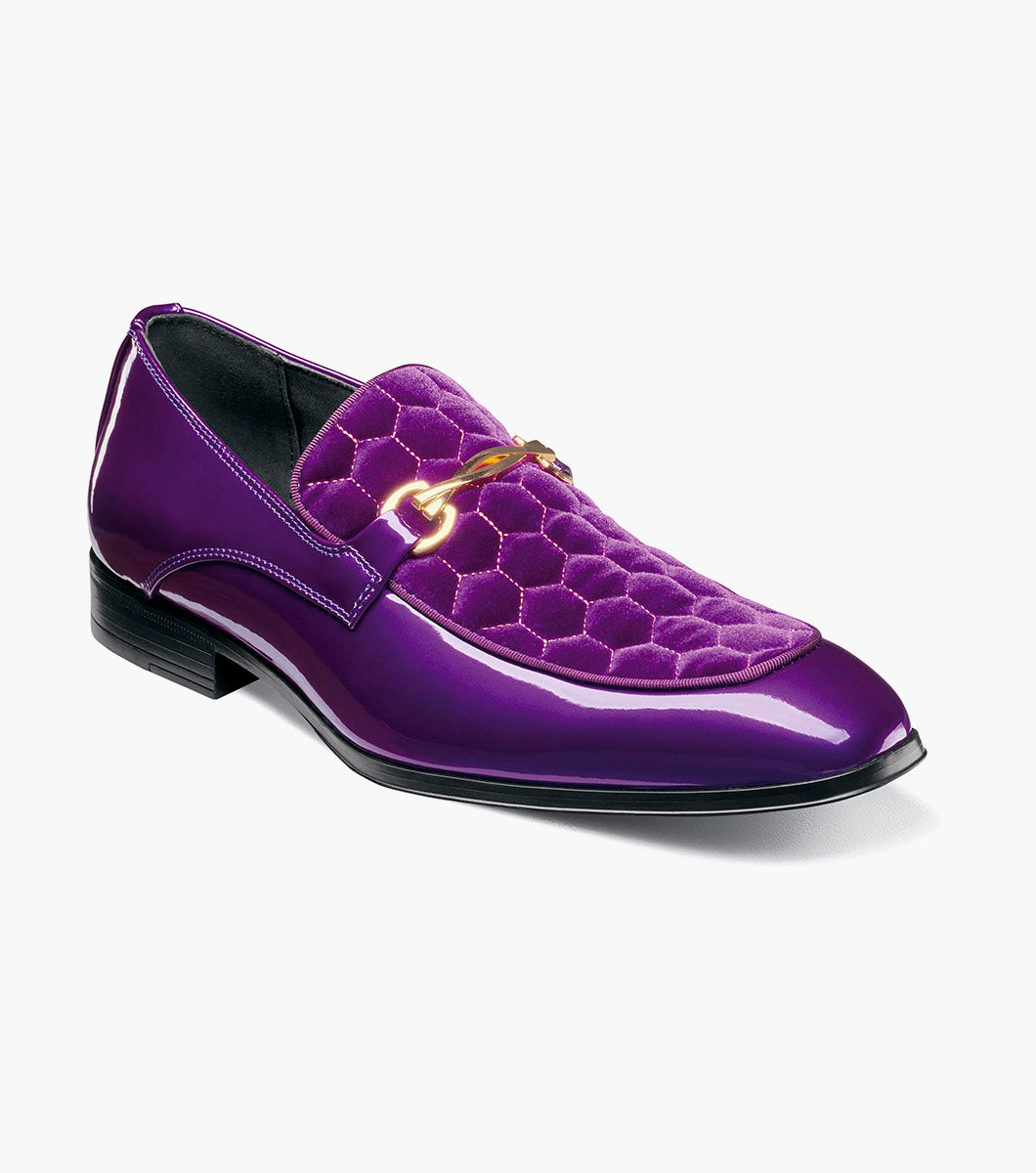 Stacy Adams Sprague Moc Toe Bit Slip On Newest Shoes - Purple