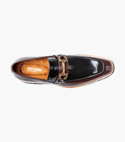 Stacy Adams Carabello Moc Toe Bit Slip On Men’s Loafers & Slip Ons - Burgundy Multi