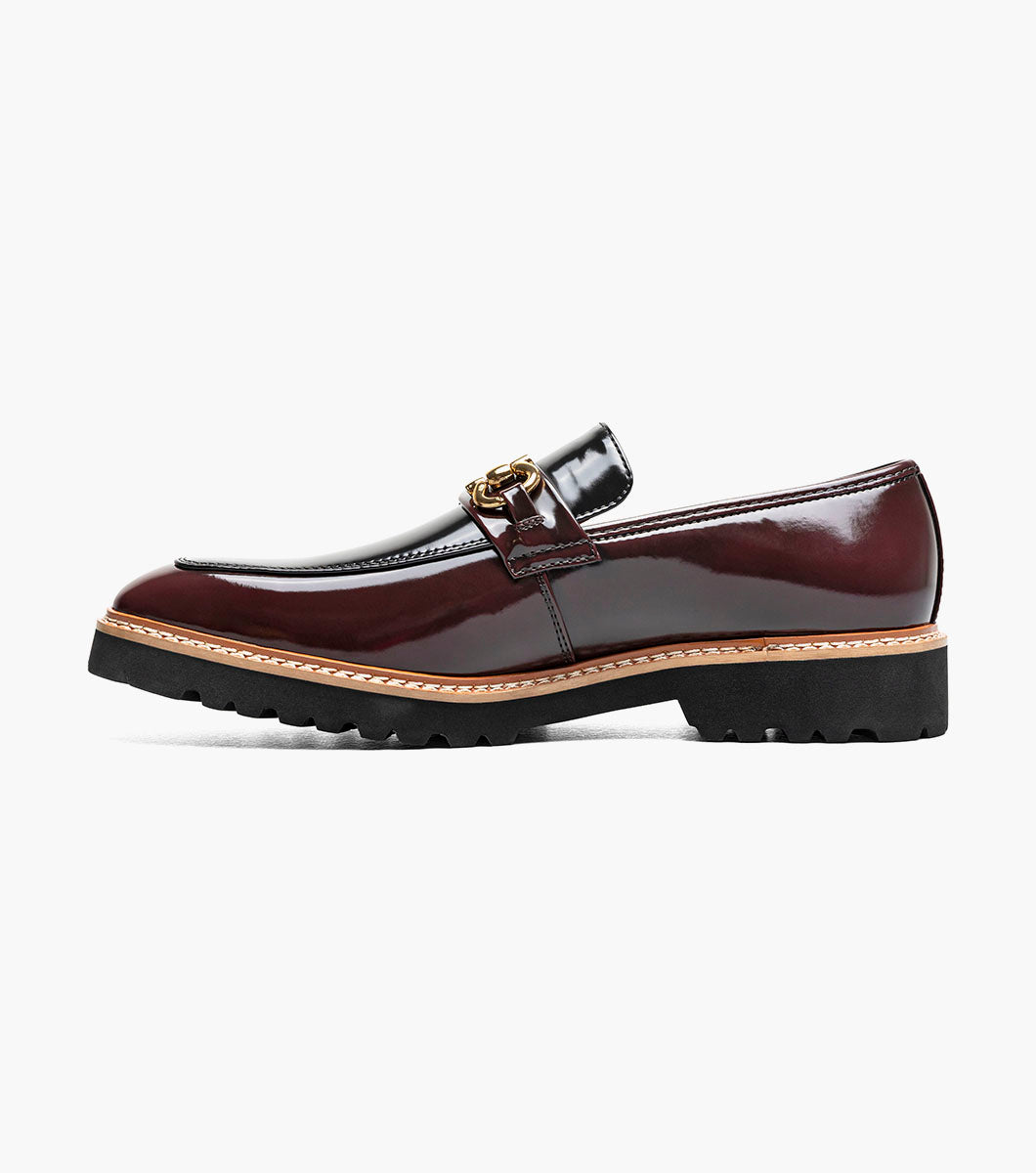 Stacy Adams Carabello Moc Toe Bit Slip On Men’s Loafers & Slip Ons - Burgundy Multi