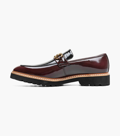 Stacy Adams Carabello Moc Toe Bit Slip On Men’s Loafers & Slip Ons - Burgundy Multi
