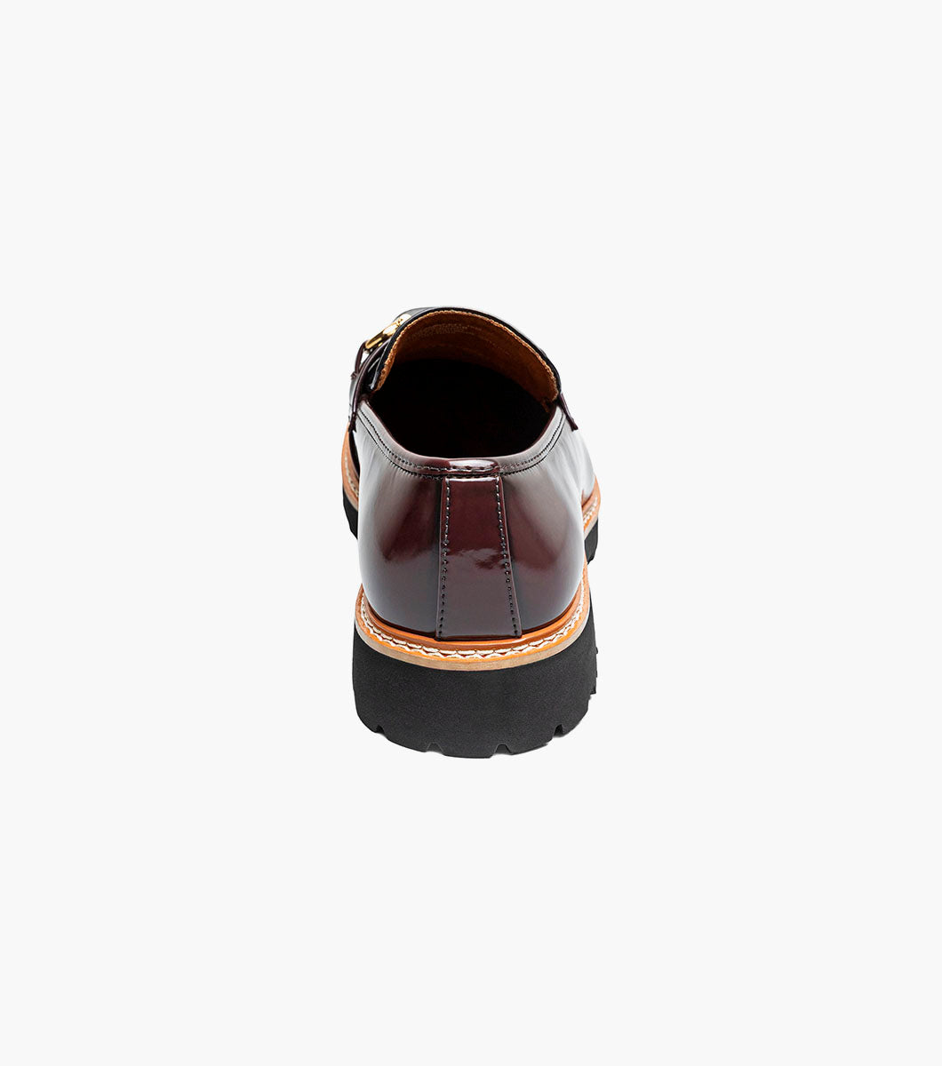 Stacy Adams Carabello Moc Toe Bit Slip On Men’s Loafers & Slip Ons - Burgundy Multi