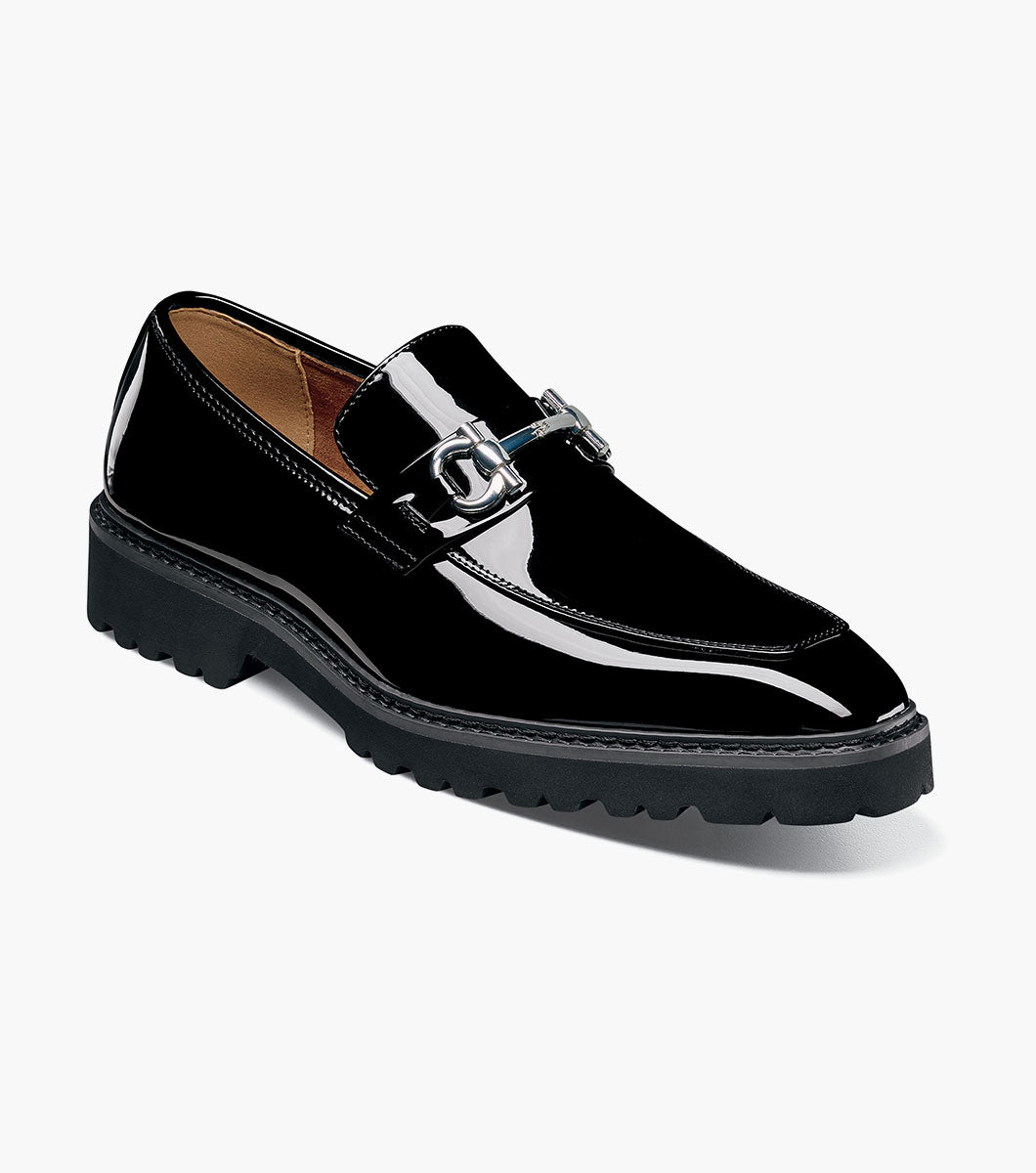 Stacy Adams Carabello Moc Toe Bit Slip On Men’s Loafers & Slip Ons - Black Patent