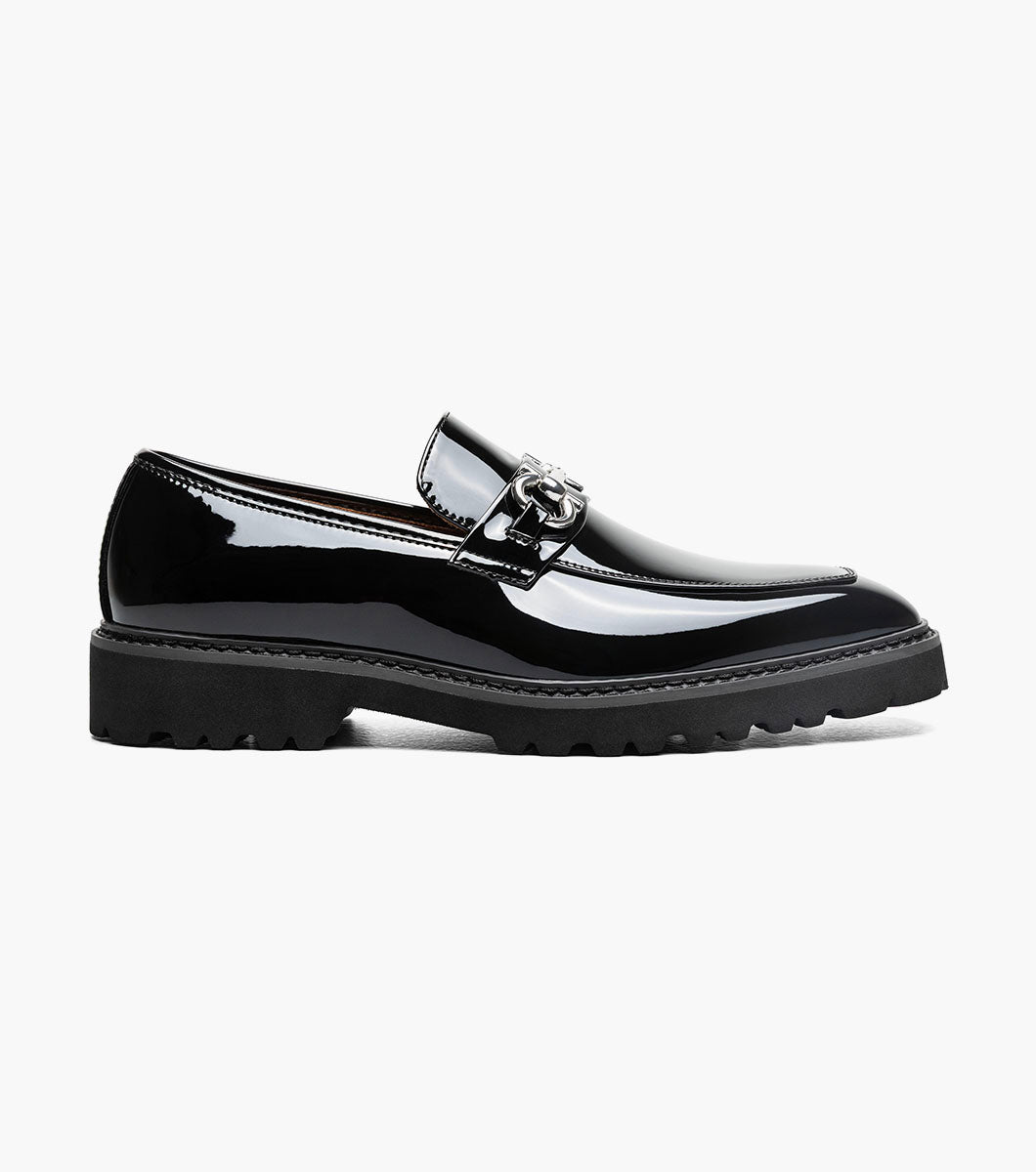 Stacy Adams Carabello Moc Toe Bit Slip On Men’s Loafers & Slip Ons - Black Patent