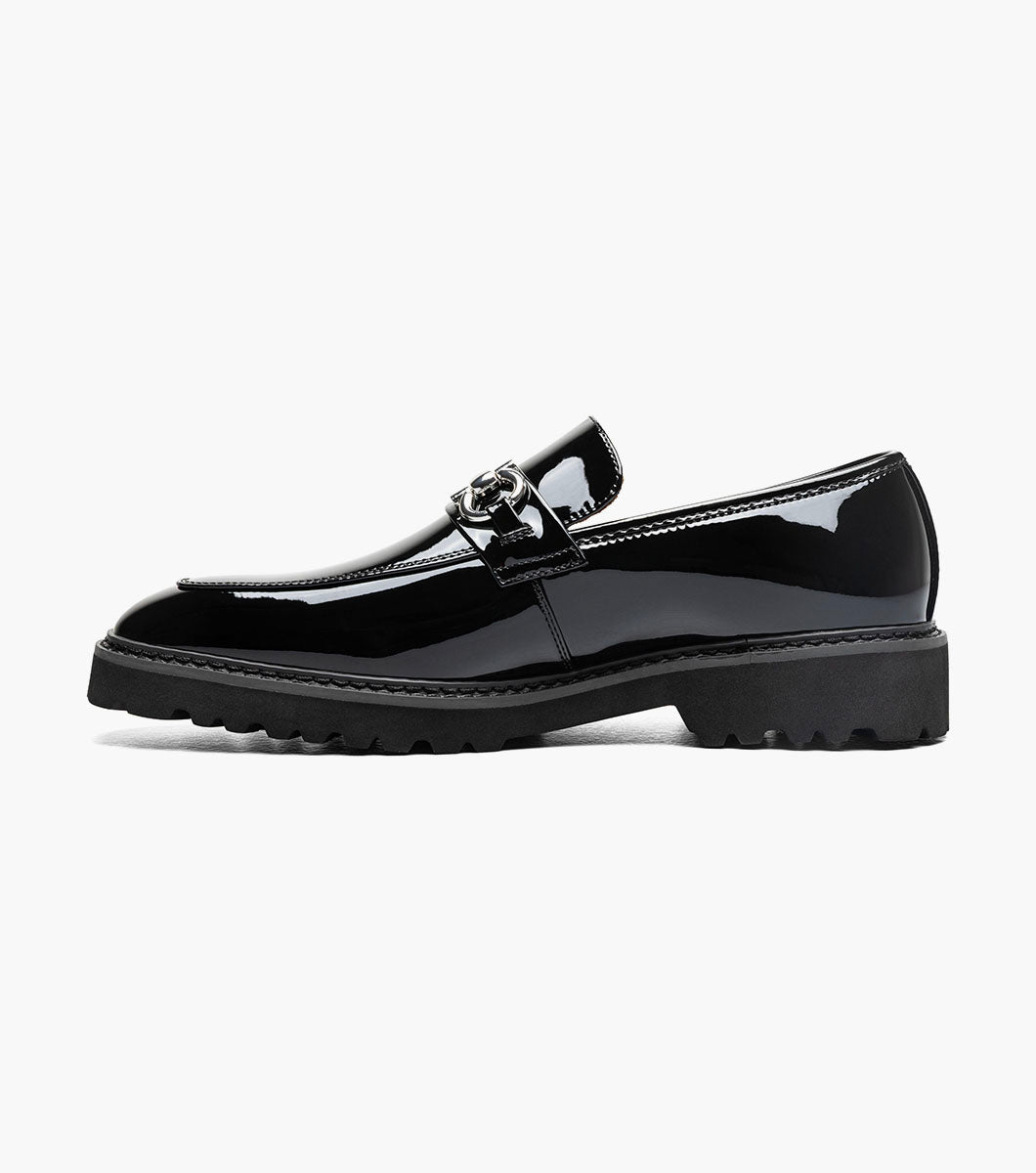 Stacy Adams Carabello Moc Toe Bit Slip On Men’s Loafers & Slip Ons - Black Patent