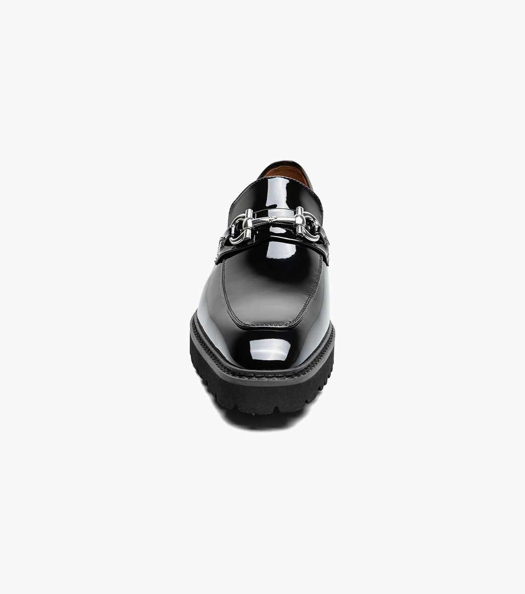 Stacy Adams Carabello Moc Toe Bit Slip On Men’s Loafers & Slip Ons - Black Patent