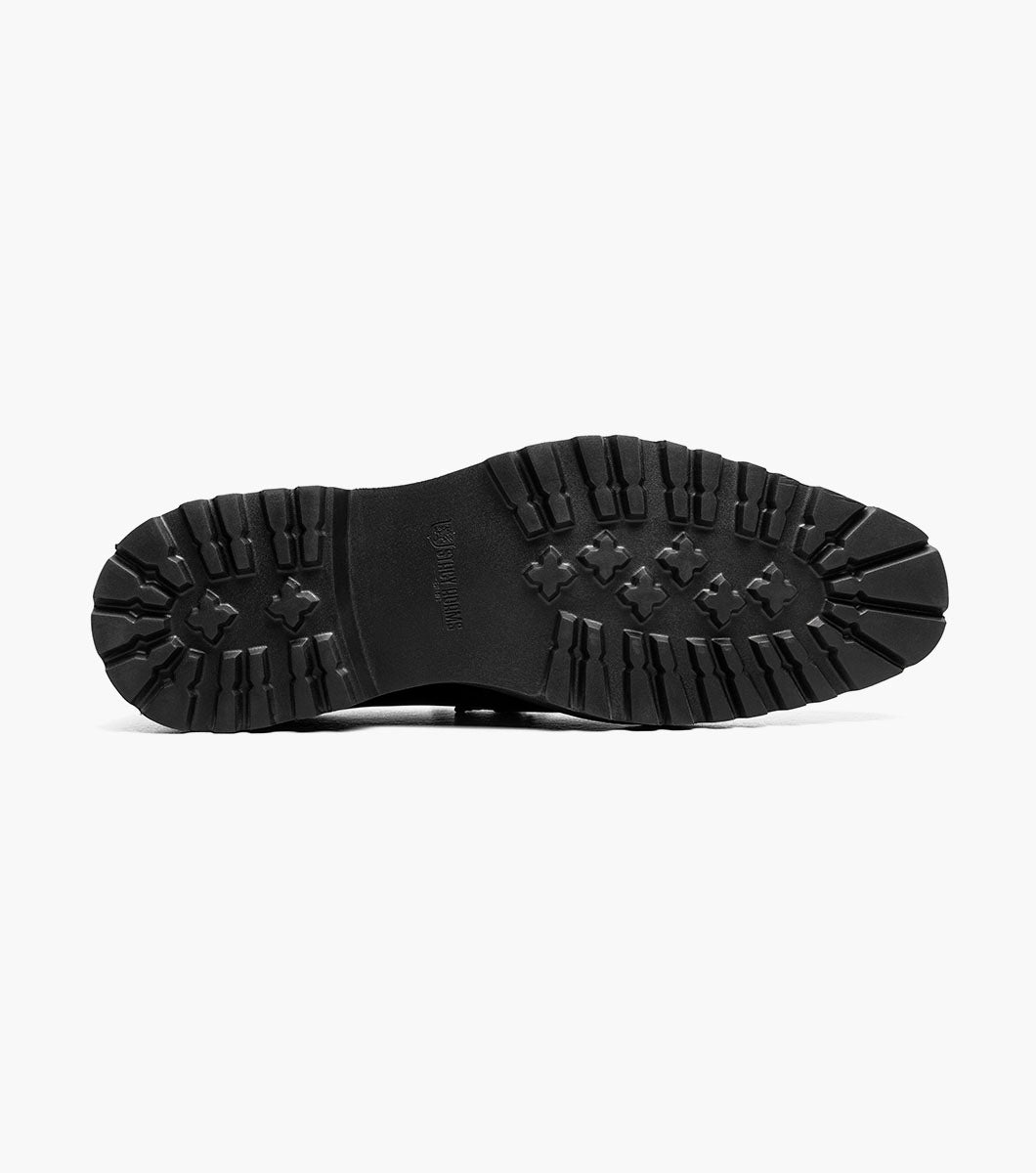 Stacy Adams Carabello Moc Toe Bit Slip On Men’s Loafers & Slip Ons - Black w/White