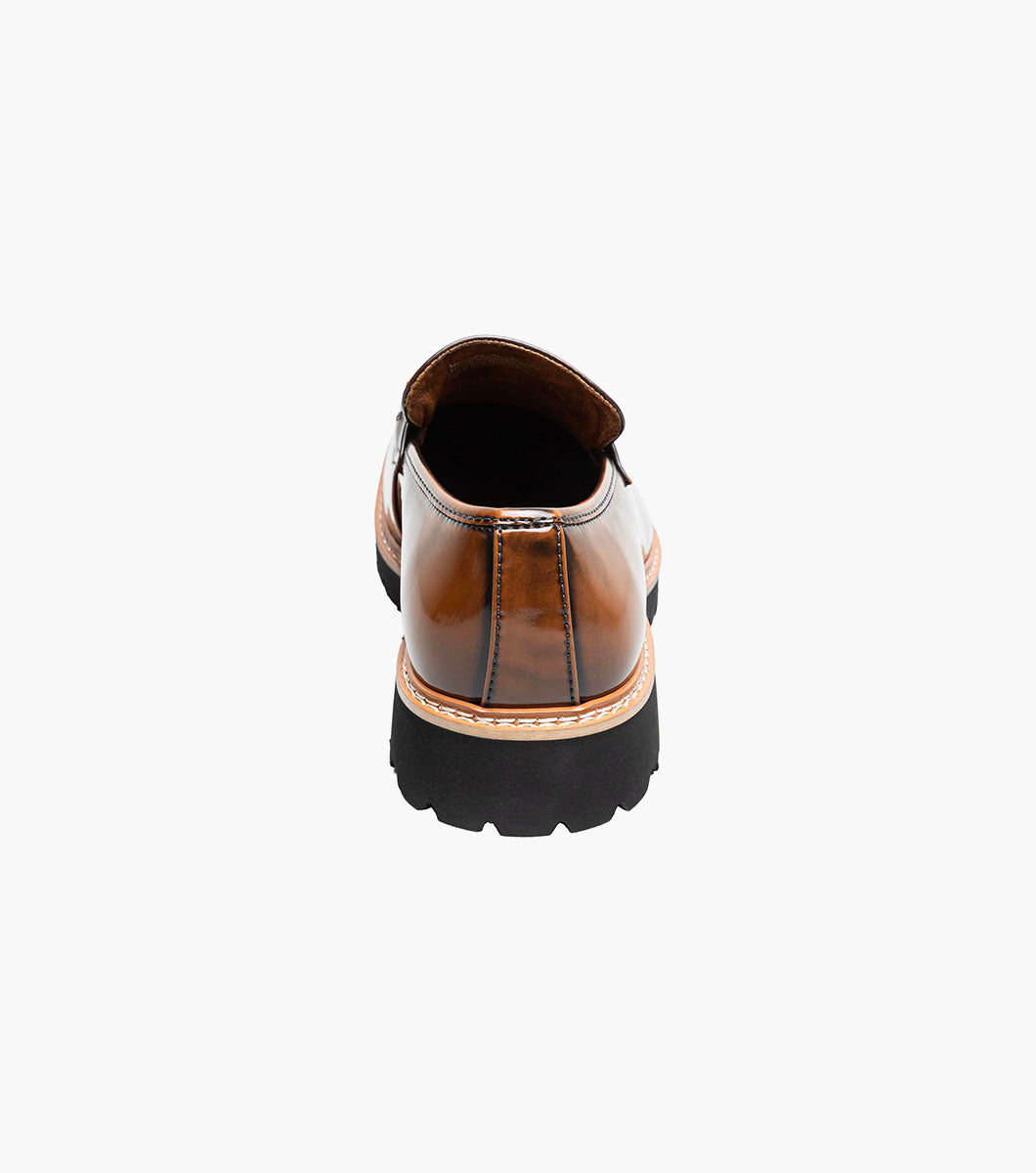 Stacy Adams Carabello Moc Toe Bit Slip On Men’s Loafers & Slip Ons - Brown Multi