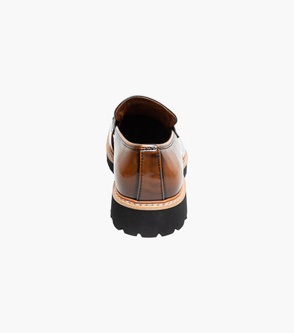 Stacy Adams Carabello Moc Toe Bit Slip On Men’s Loafers & Slip Ons - Brown Multi