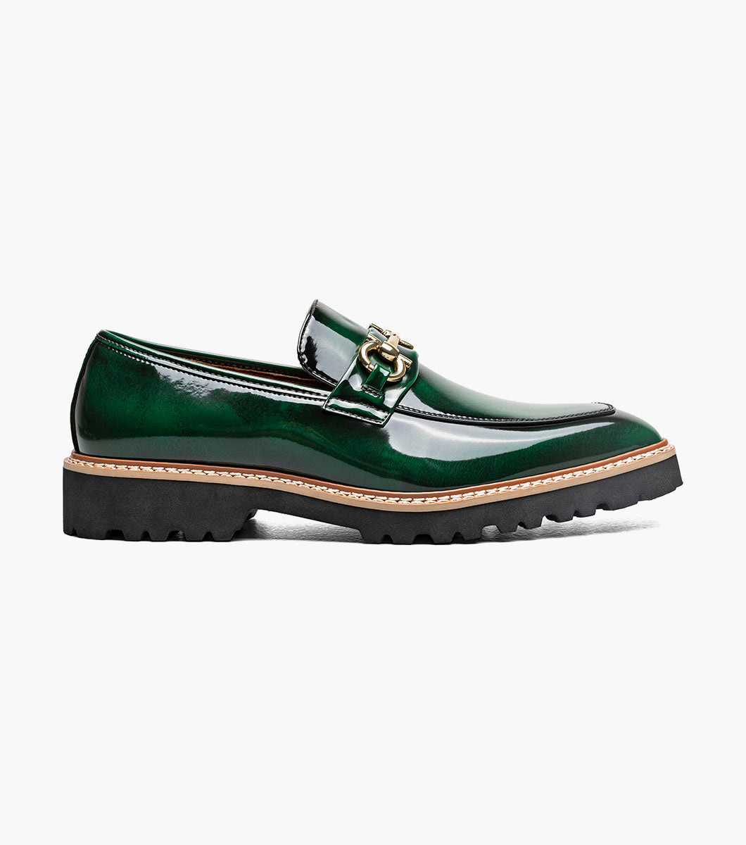 Stacy Adams Carabello Moc Toe Bit Slip On Men’s Loafers & Slip Ons - Green