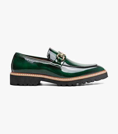 Stacy Adams Carabello Moc Toe Bit Slip On Men’s Loafers & Slip Ons - Green