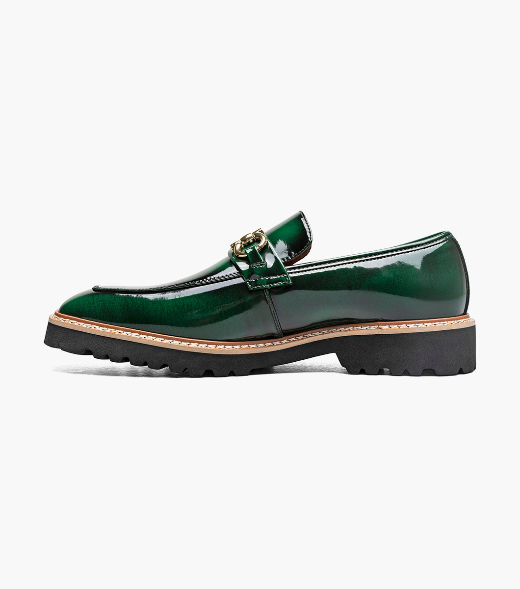 Stacy Adams Carabello Moc Toe Bit Slip On Men’s Loafers & Slip Ons - Green
