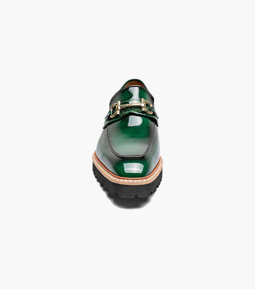 Stacy Adams Carabello Moc Toe Bit Slip On Men’s Loafers & Slip Ons - Green