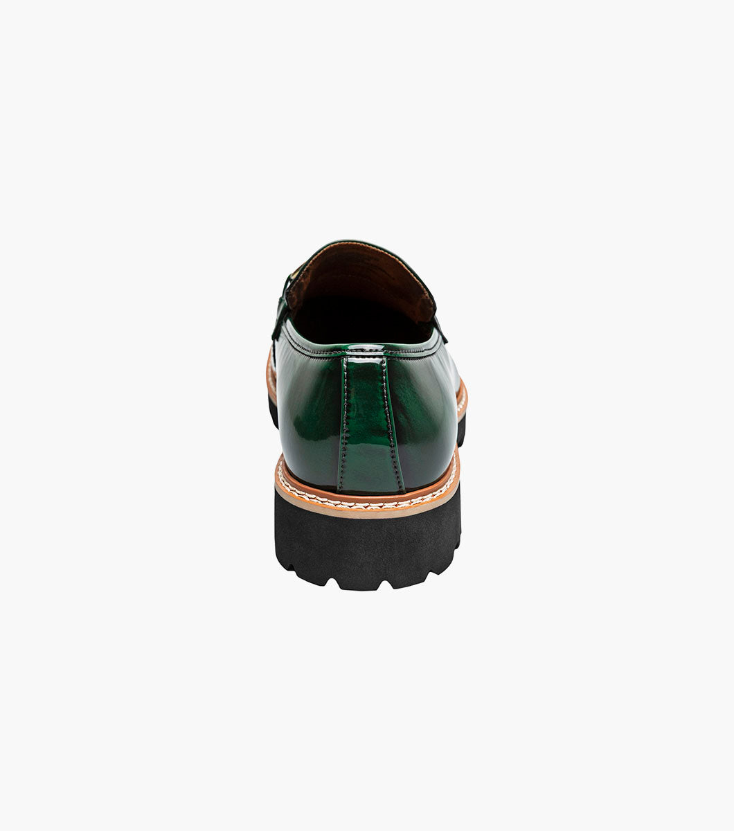 Stacy Adams Carabello Moc Toe Bit Slip On Men’s Loafers & Slip Ons - Green