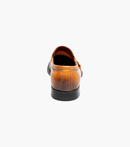 Stacy Adams Alistair Plain Toe Ornament Slip On Men’s Dress Shoes - Tan