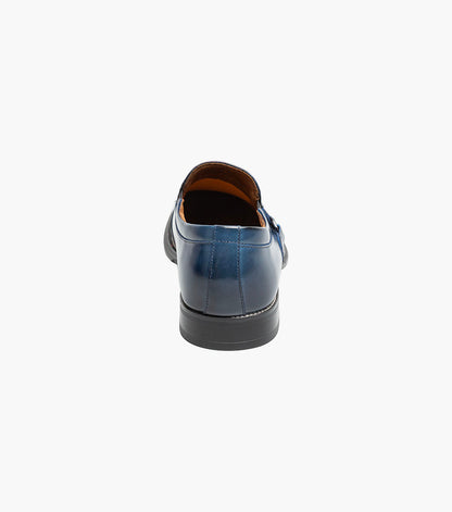 Stacy Adams Alistair Plain Toe Ornament Slip On Men’s Dress Shoes - Cobalt