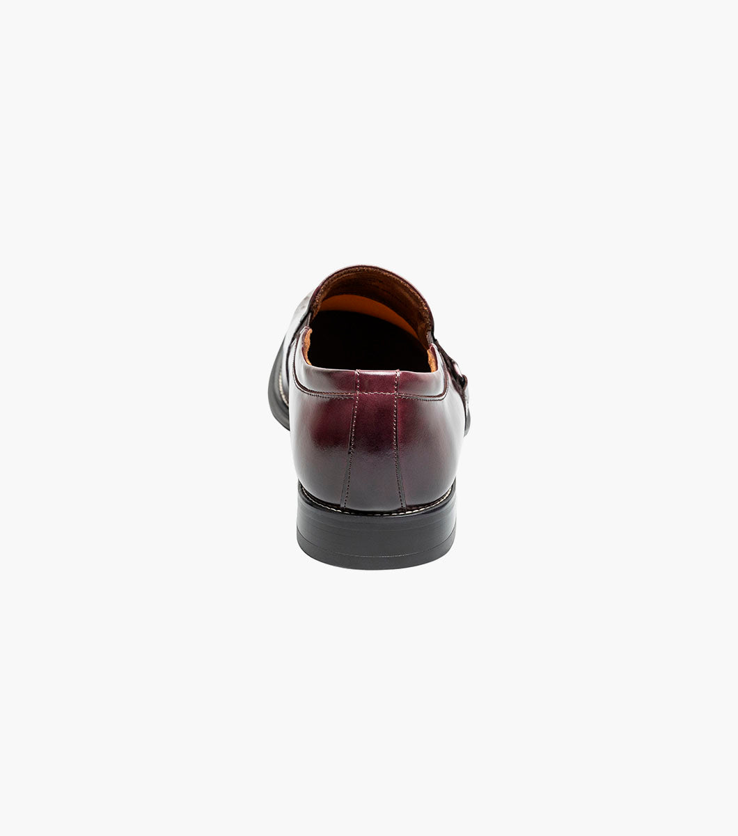 Stacy Adams Alistair Plain Toe Ornament Slip On Men’s Dress Shoes - Burgundy