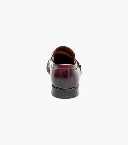 Stacy Adams Alistair Plain Toe Ornament Slip On Men’s Dress Shoes - Burgundy