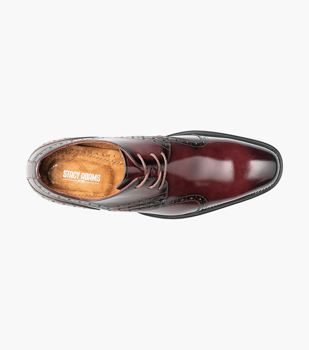 Stacy Adams Alexander Plain Toe Oxford Men’s Dress Shoes - Burgundy