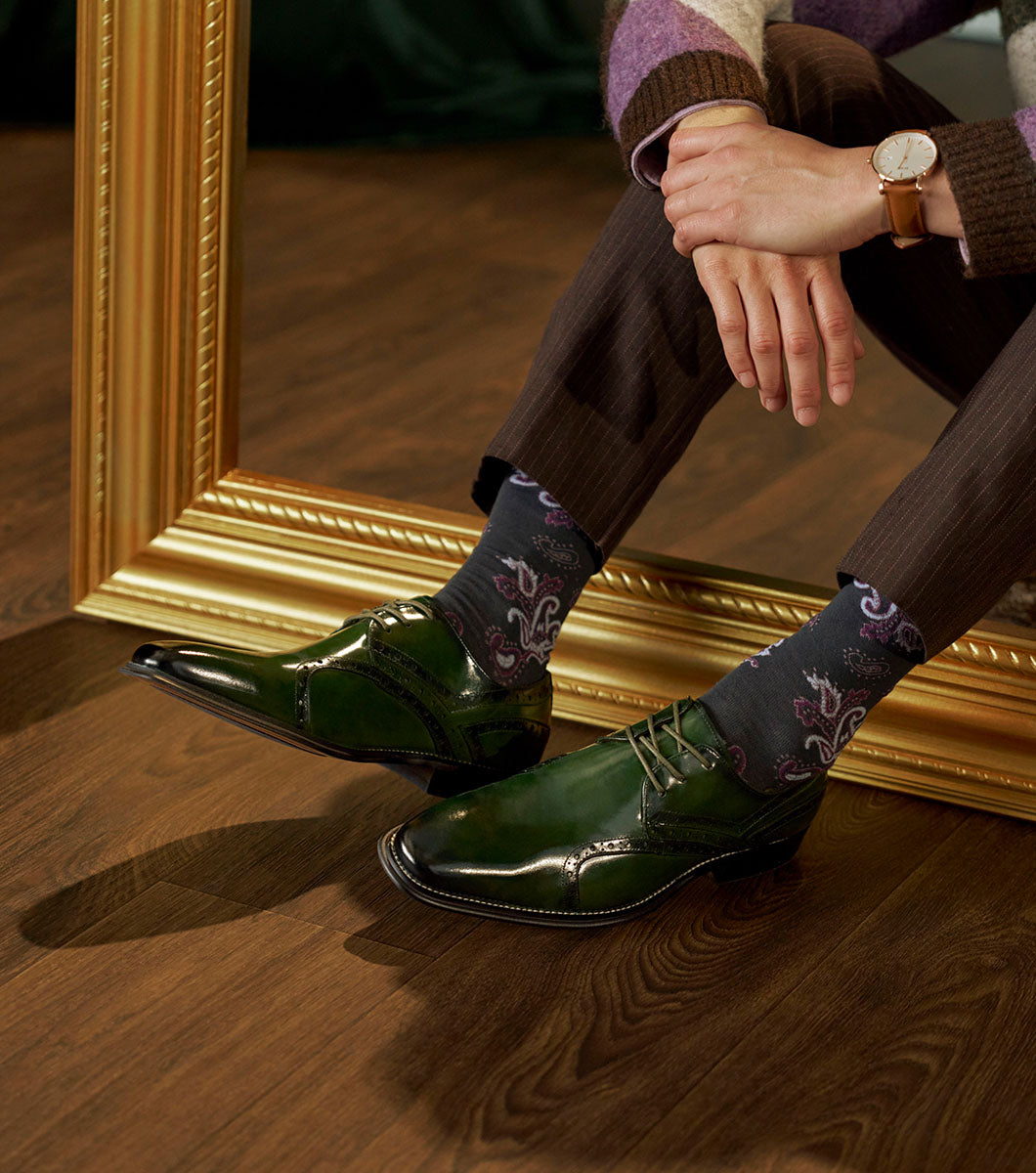 Stacy Adams Alexander Plain Toe Oxford Men’s Dress Shoes - Green