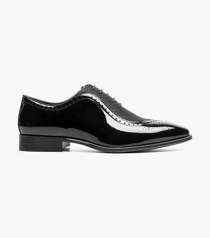 Stacy Adams Stuart Folded Vamp Balmoral Oxford Men’s Dress Shoes - Black