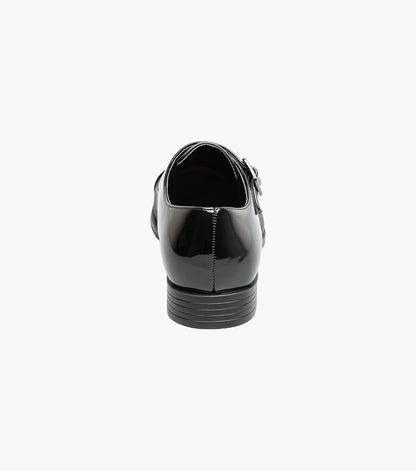 Stacy Adams Sutherland Cap Toe Monk Strap Men’s Dress Shoes - Black