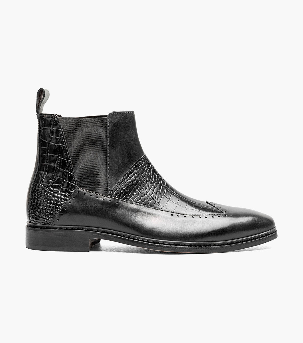 Stacy Adams Garza Wingtip Chelsea Boot Men’s Boots - Black