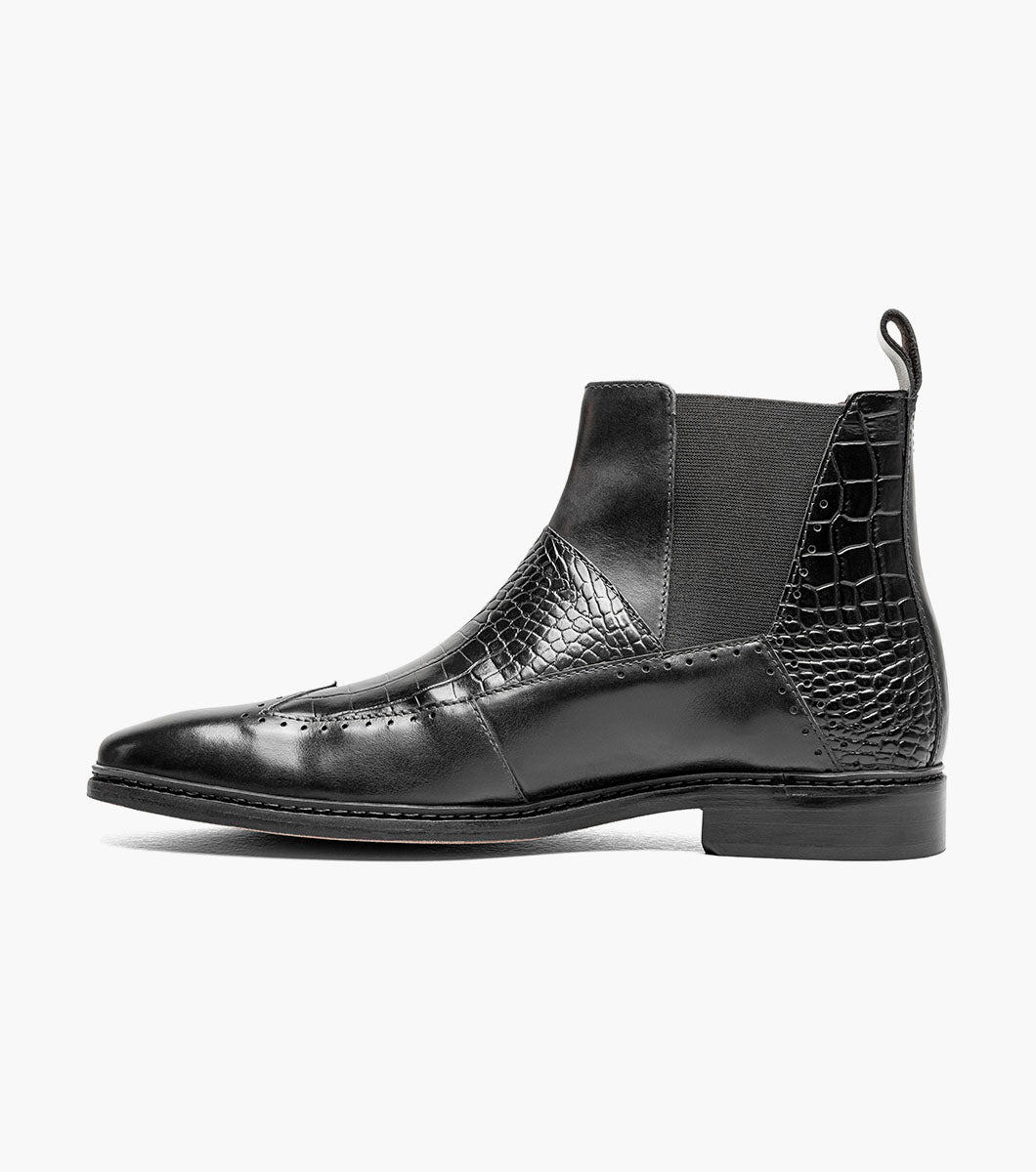 Stacy Adams Garza Wingtip Chelsea Boot Men’s Boots - Black
