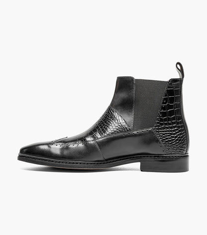 Stacy Adams Garza Wingtip Chelsea Boot Men’s Boots - Black