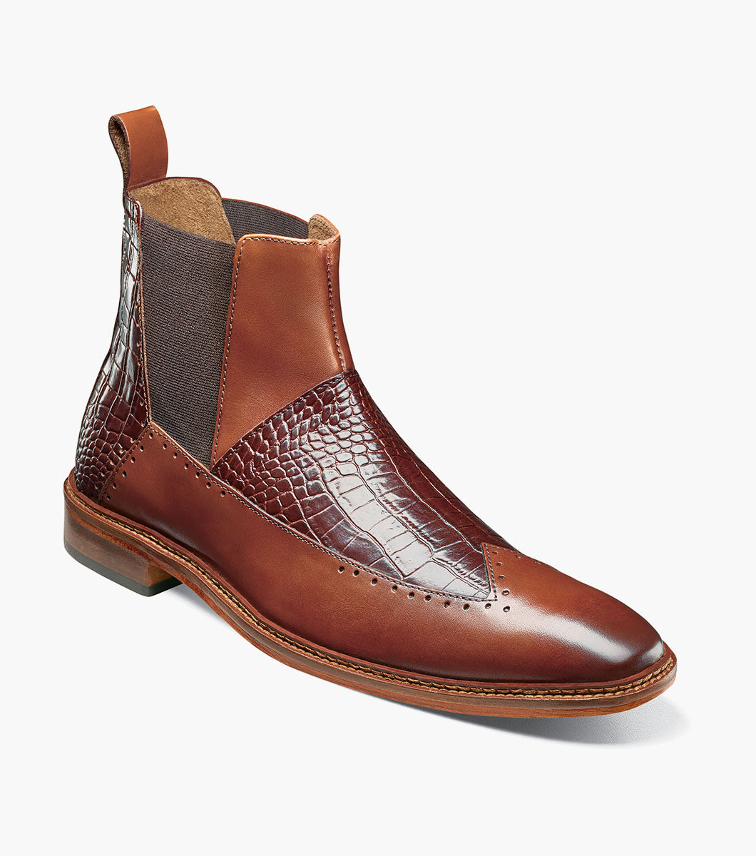 Stacy Adams Garza Wingtip Chelsea Boot Men’s Boots - Black